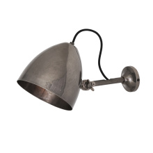 Mullan Lighting MLWL238ANTSLV - Quito Cone Wall Light | Antique Silver